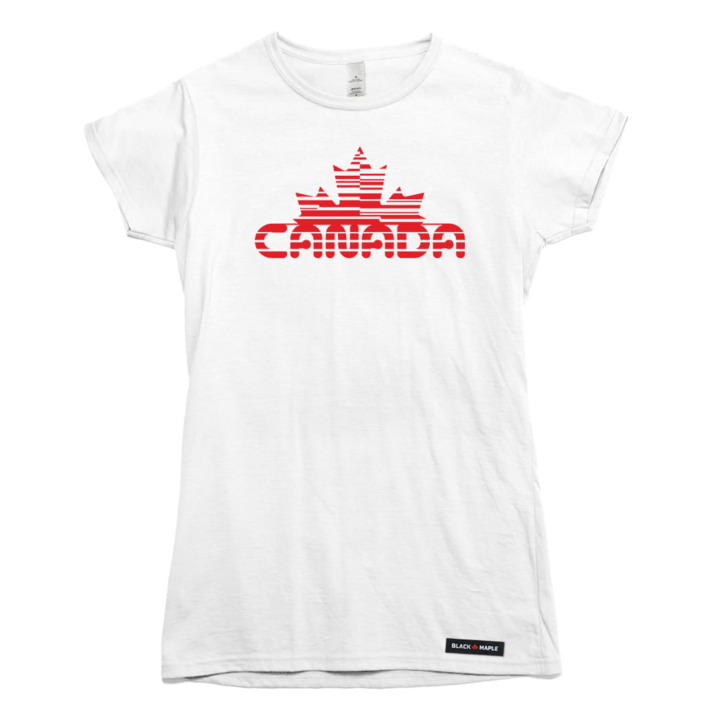 Canada Maple Leaf Retro Cyber-Glitch T-shirt