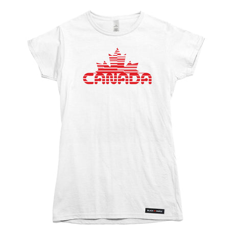 Canada Maple Leaf Retro Cyber-Glitch T-shirt