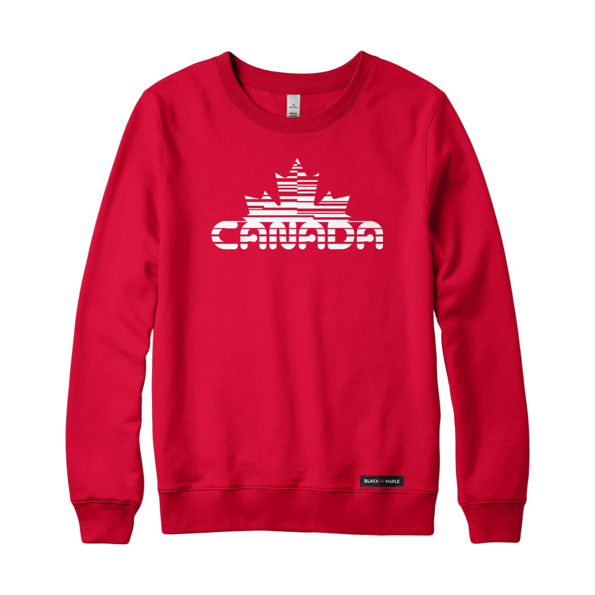 Canada Maple Leaf Retro Cyber-Glitch Sweatshirt or Hoodie