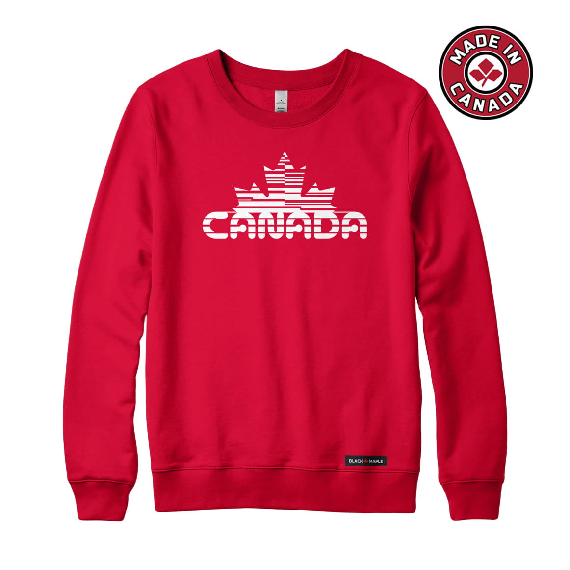 Canada Maple Leaf Retro Cyber-Glitch Sweatshirt or Hoodie