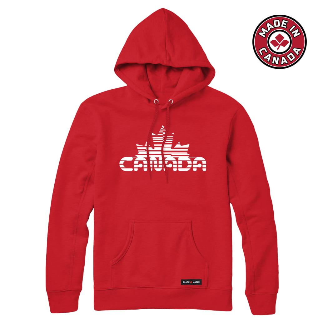 Canada Maple Leaf Retro Cyber-Glitch Sweatshirt or Hoodie