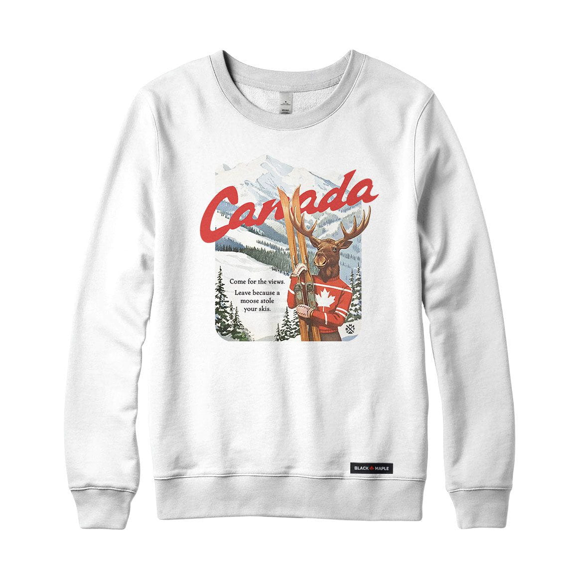 Canada Moose Stole my Skis Crewneck Sweatshirt