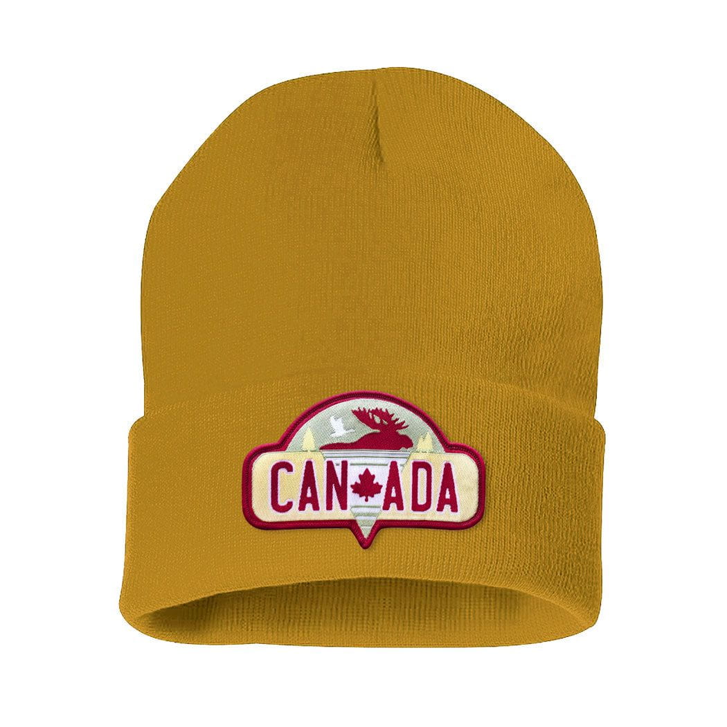 Canada Moose with Goose Cuff Tuque