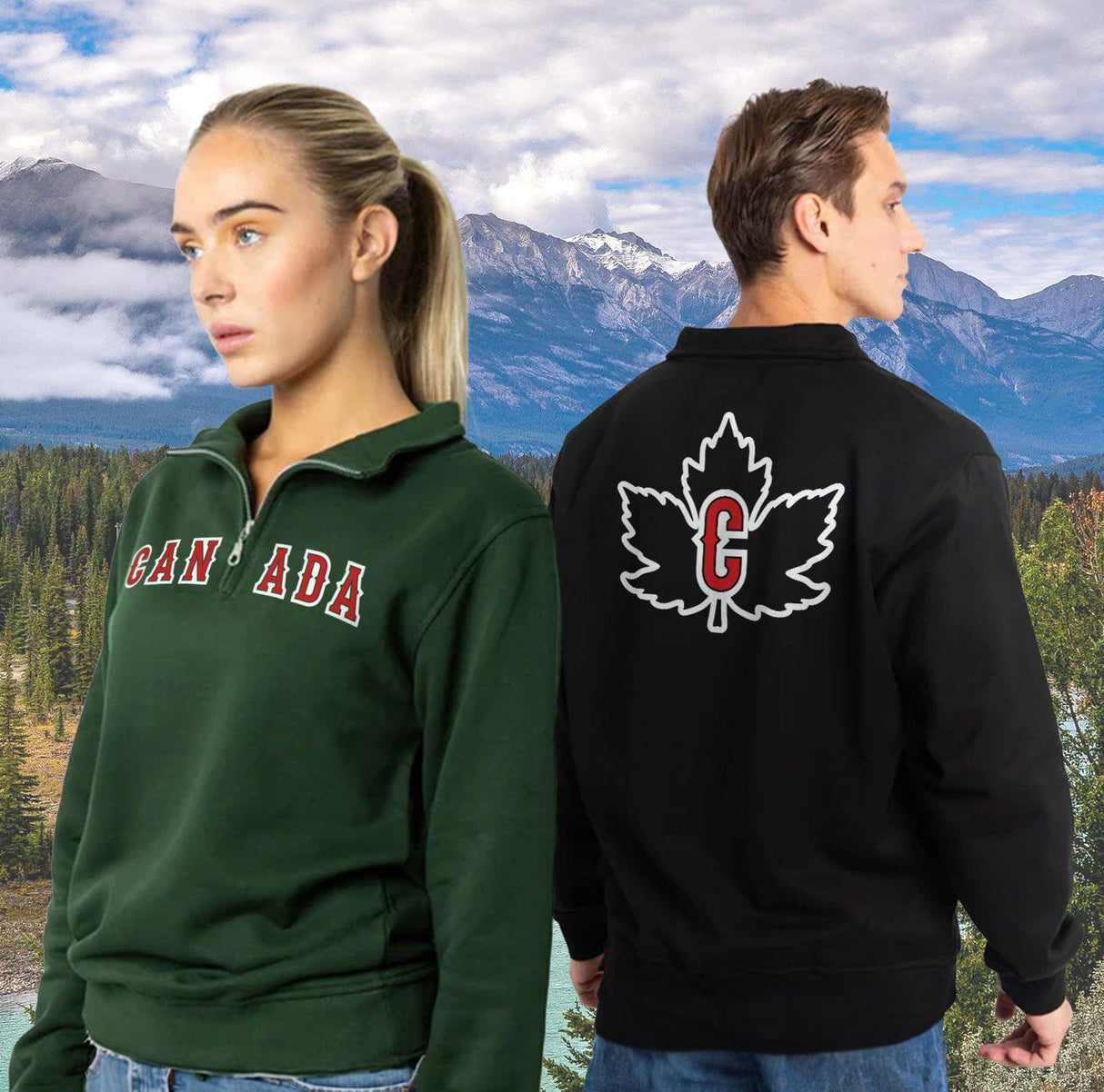 Canada Varsity Quarter Zip Sweatshirt