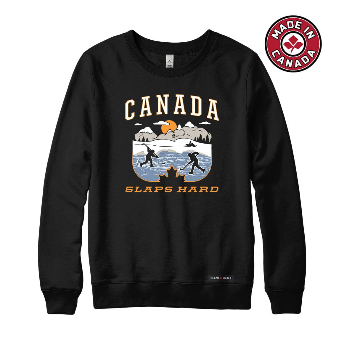 Canada Slaps Hard Pond Hockey Sweatshirt or Hoodie