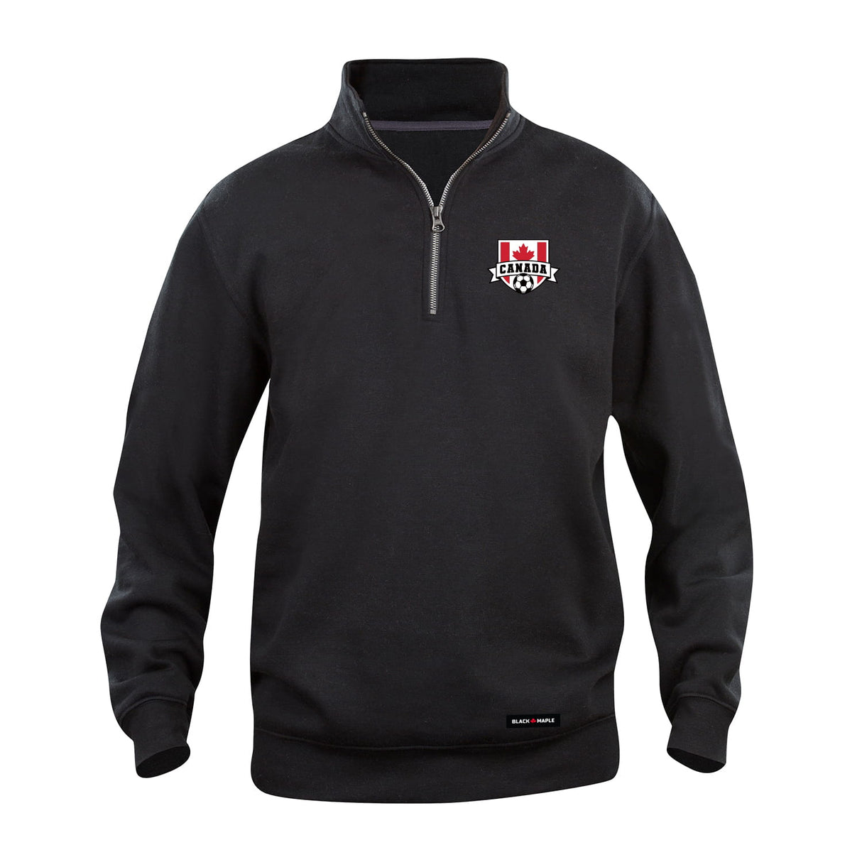 Canada Soccer Game Score Crest 1/4 Zip Sweatshirt