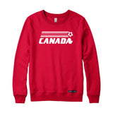 Canada Soccer Retro Stripe Sweatshirt or Hoodie