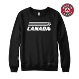 Canada Soccer Retro Stripe Sweatshirt or Hoodie