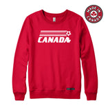 Canada Soccer Retro Stripe Sweatshirt or Hoodie