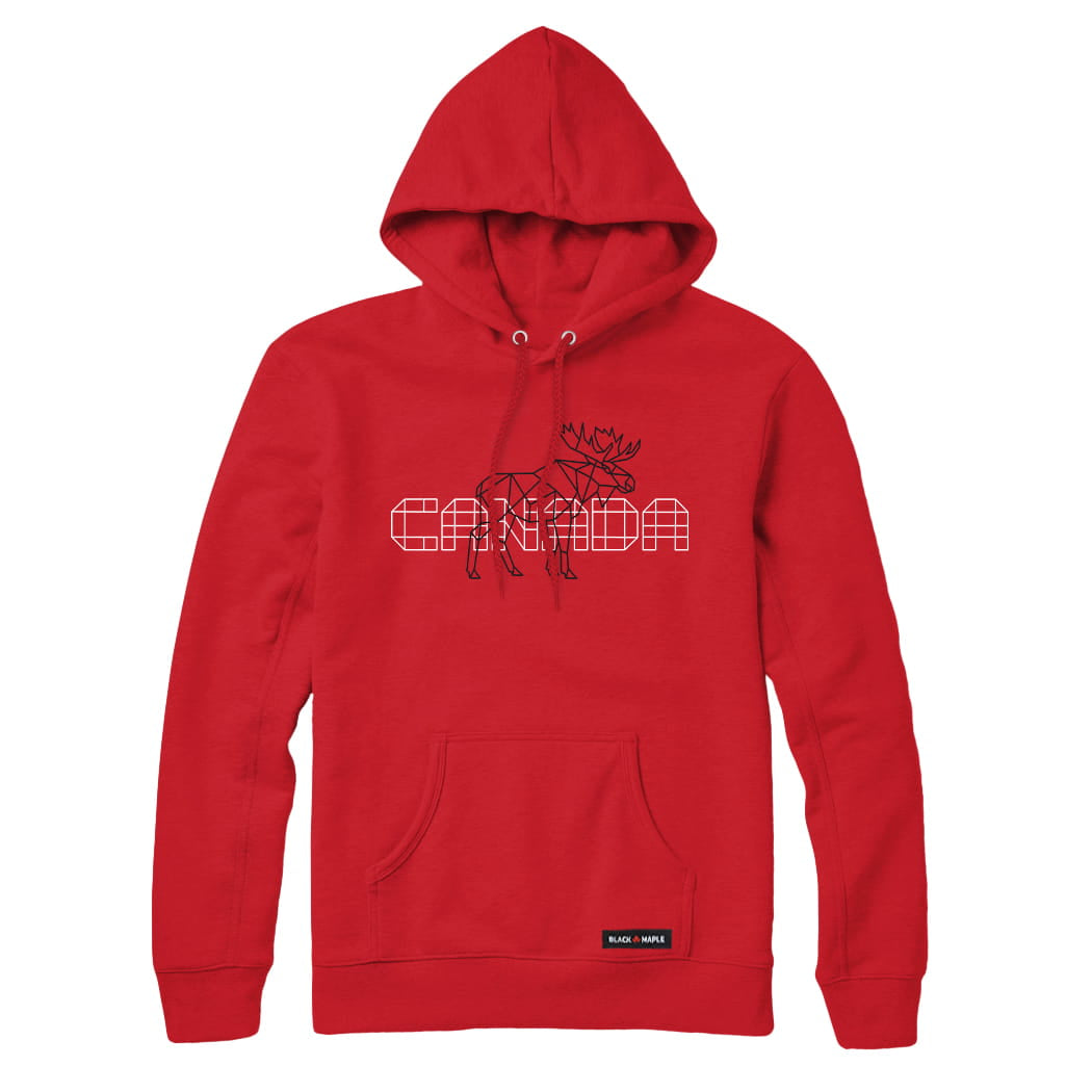 Canada Unity Wireframe Moose Sweatshirt or Hoodie