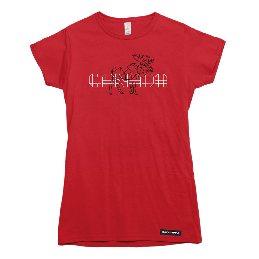 Canada Unity Wireframe Moose T-shirt