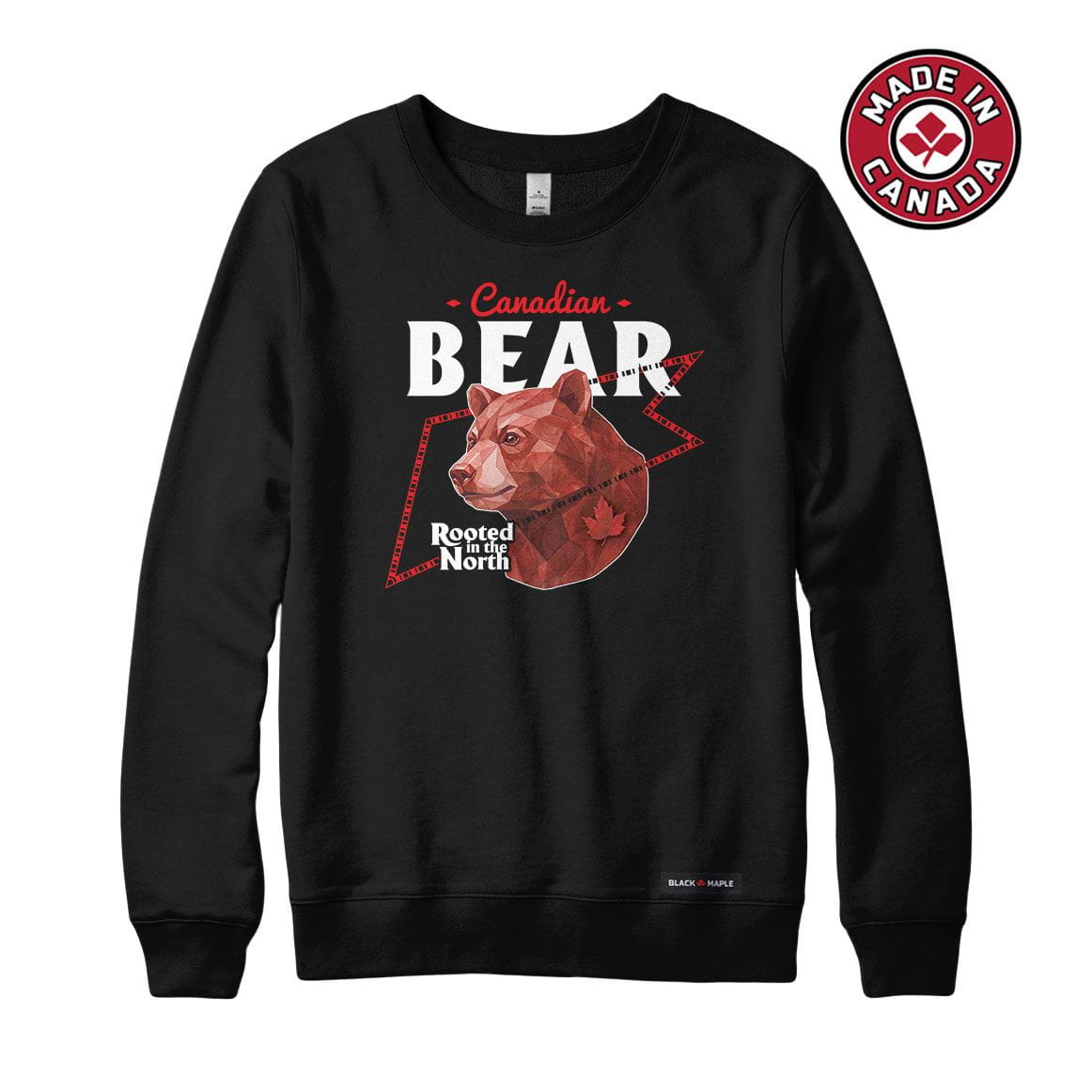 Canadian Bear Low Poly Bust Sweatshirt or Hoodie