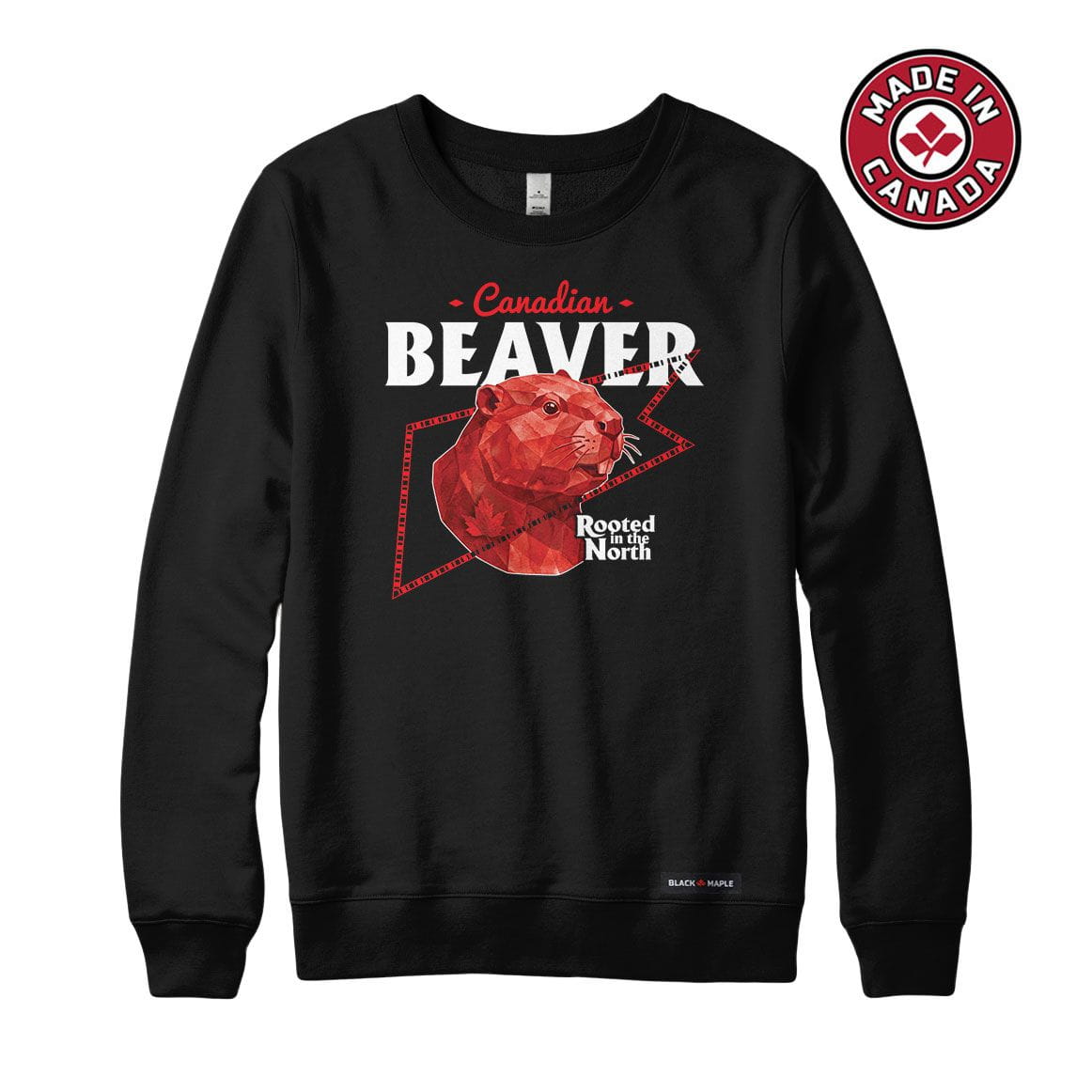 Canadian Beaver Low Poly Bust Sweatshirt or Hoodie