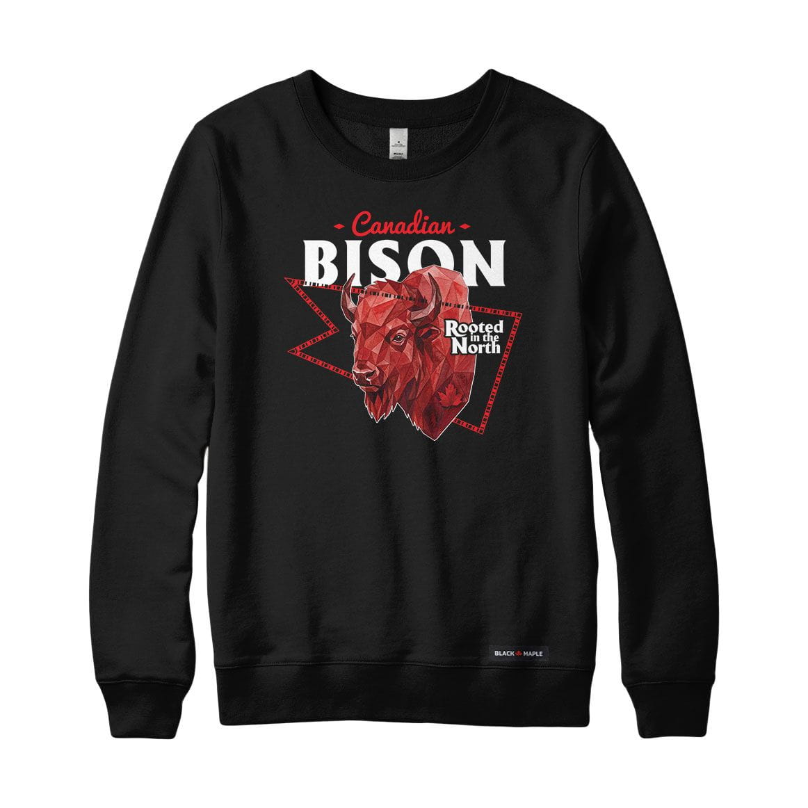 Canadian Bison Low Poly Bust Sweatshirt or Hoodie