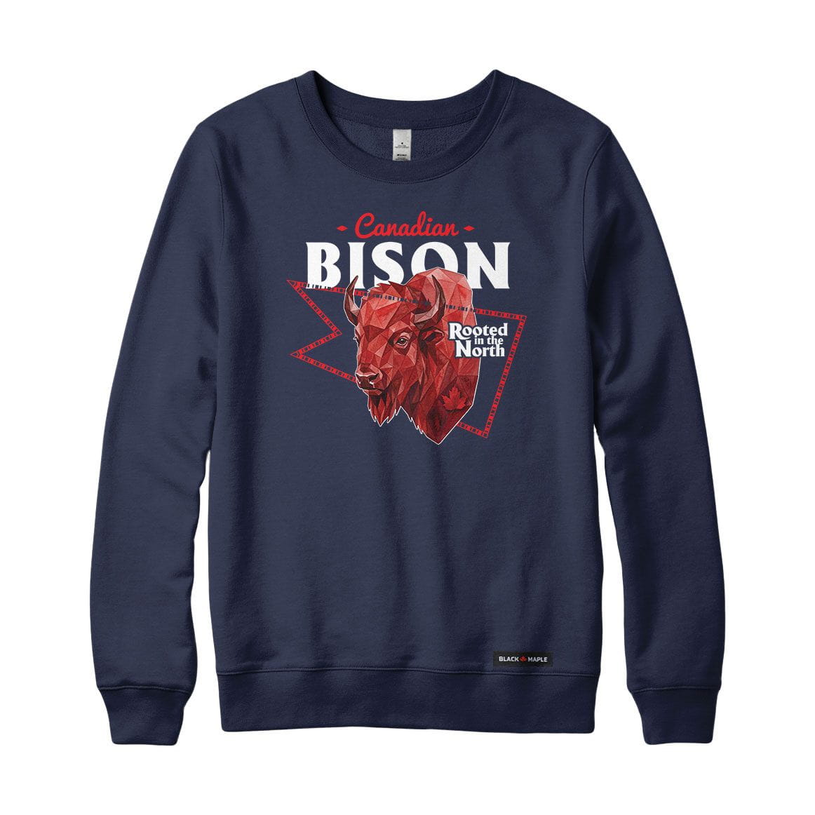Canadian Bison Low Poly Bust Sweatshirt or Hoodie