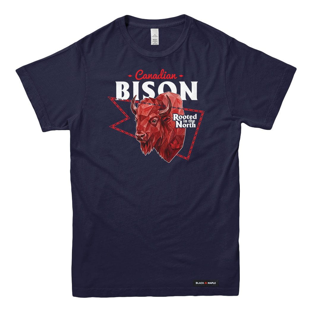 Canadian Bison Low Poly Bust T-shirt