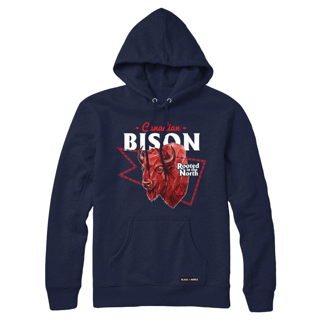 Canadian Bison Low Poly Bust Sweatshirt or Hoodie