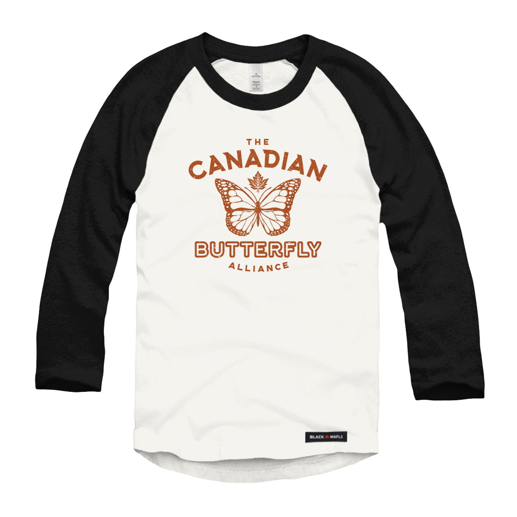 Canadian Butterfly Alliance Raglan Baseball Shirt