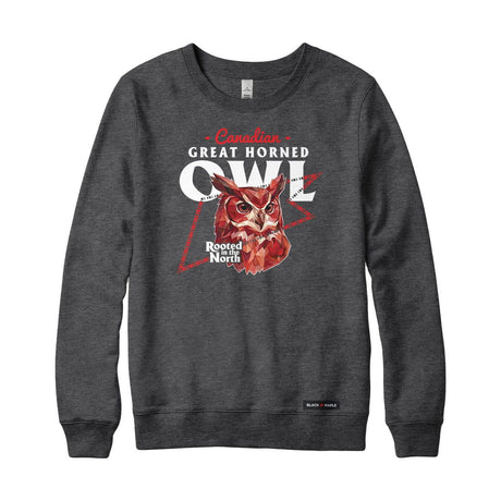 Canadian Great Horned Owl Low Poly Bust Sweatshirt or Hoodie