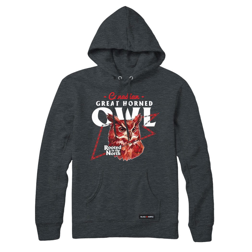 Canadian Great Horned Owl Low Poly Bust Sweatshirt or Hoodie
