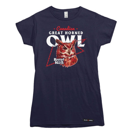 Canadian Great Horned Owl Low Poly Bust T-shirt