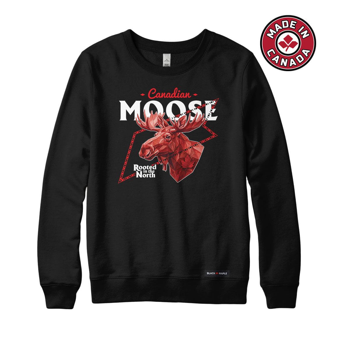 Canadian Moose Low Poly Bust Sweatshirt or Hoodie