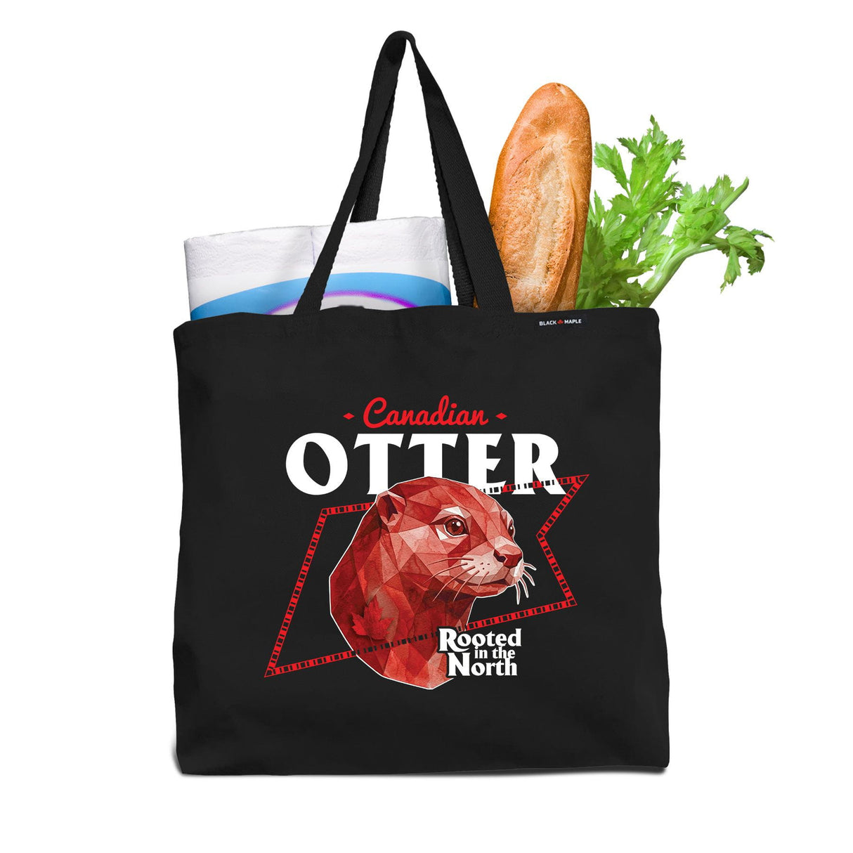 Canadian Otter Low Poly Bust Tote Bag