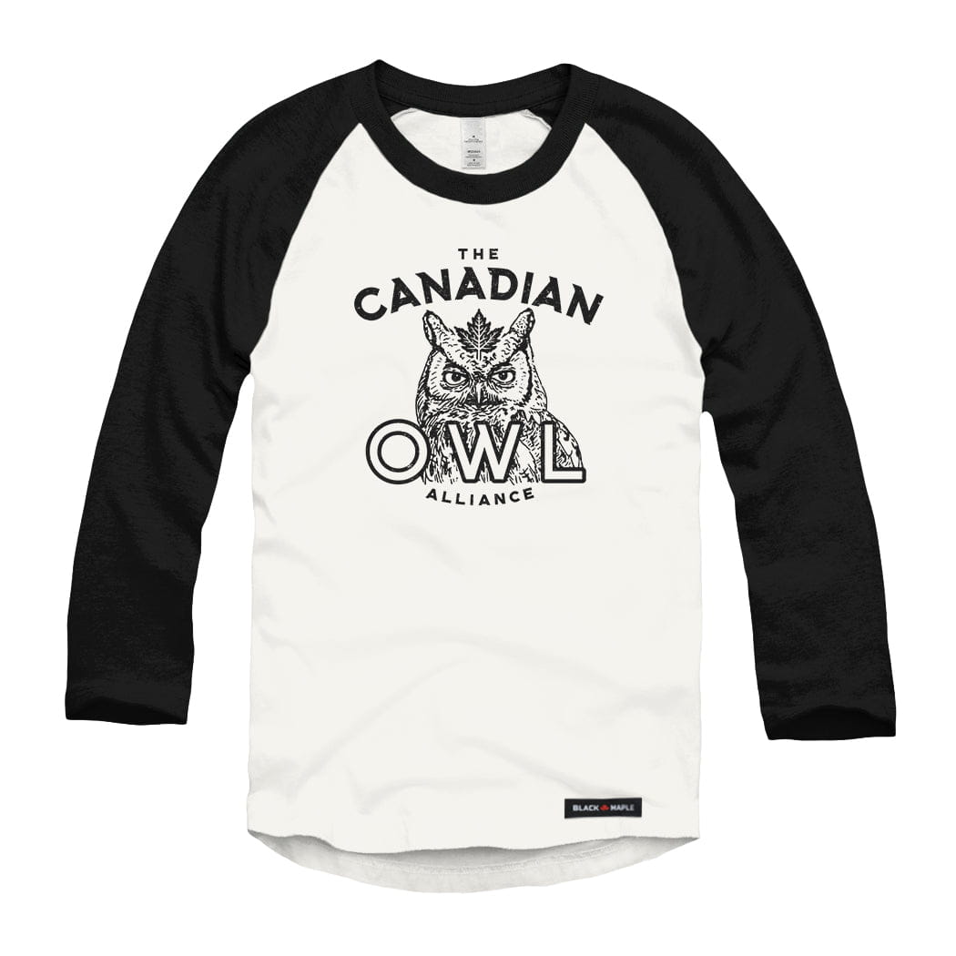 Canadian Owl Alliance Raglan Baseball Shirt