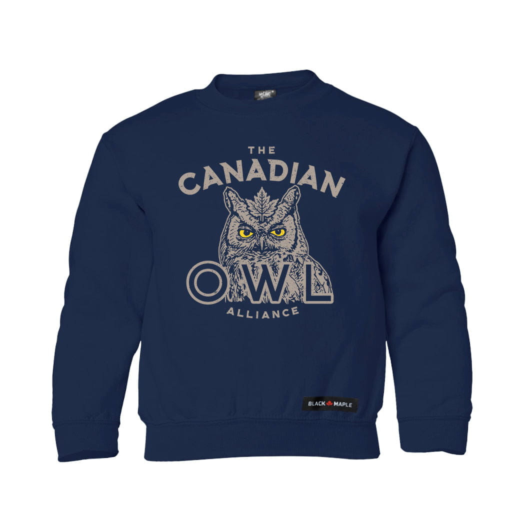 Canadian Owl Alliance Kids Crewneck Sweatshirt