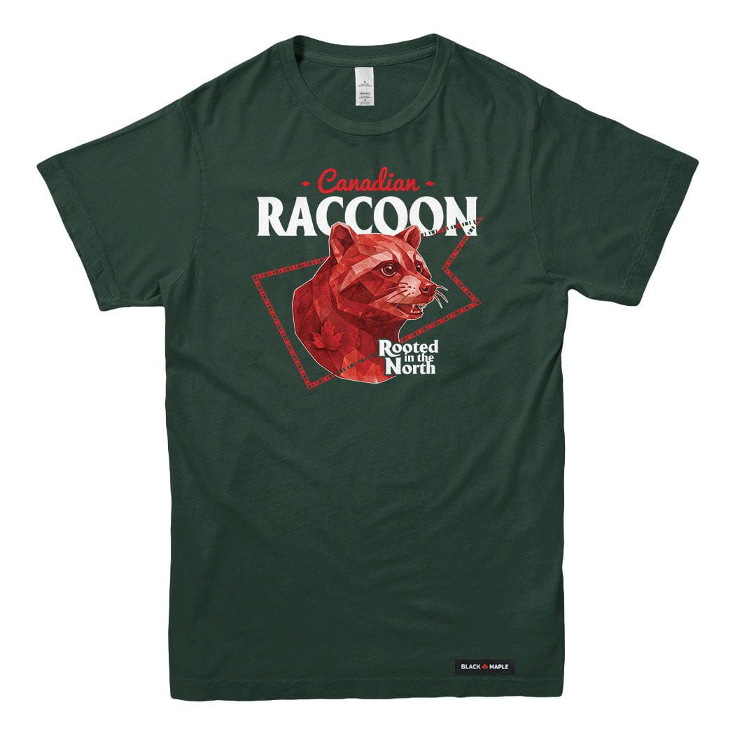 Canadian Raccoon Low Poly Bust T-shirt