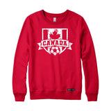 Canadian Soccer Crest Vintage Sweatshirt or Hoodie