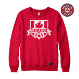 Canadian Soccer Crest Vintage Sweatshirt or Hoodie