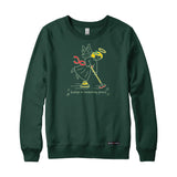 Christmas Curling Angel Crewneck Sweatshirt