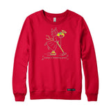 Christmas Curling Angel Crewneck Sweatshirt