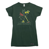 Christmas Curling Angel Womens T-shirt