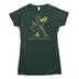 Christmas Curling Angel Womens T-shirt