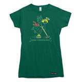 Christmas Curling Angel Womens T-shirt