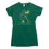 Christmas Curling Angel Womens T-shirt