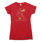 Christmas Curling Angel Womens T-shirt