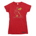 Christmas Curling Angel Womens T-shirt