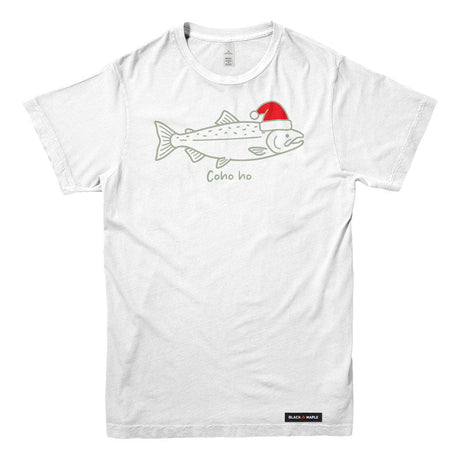 Coho Ho Christmas Salmon Mens T-shirt
