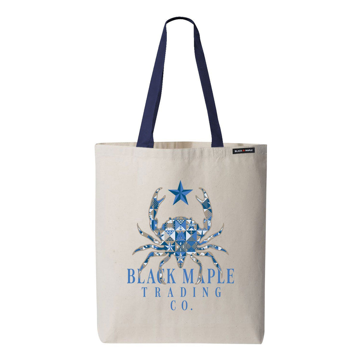 Crab Patchwork Tote Bag