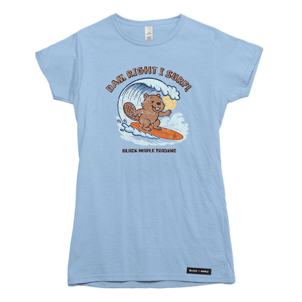 Dam Right I Surf Beaver T-shirt