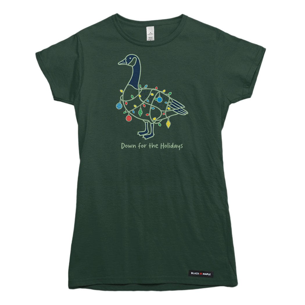 Down for the Holidays Canada Goose Womens T-shirt