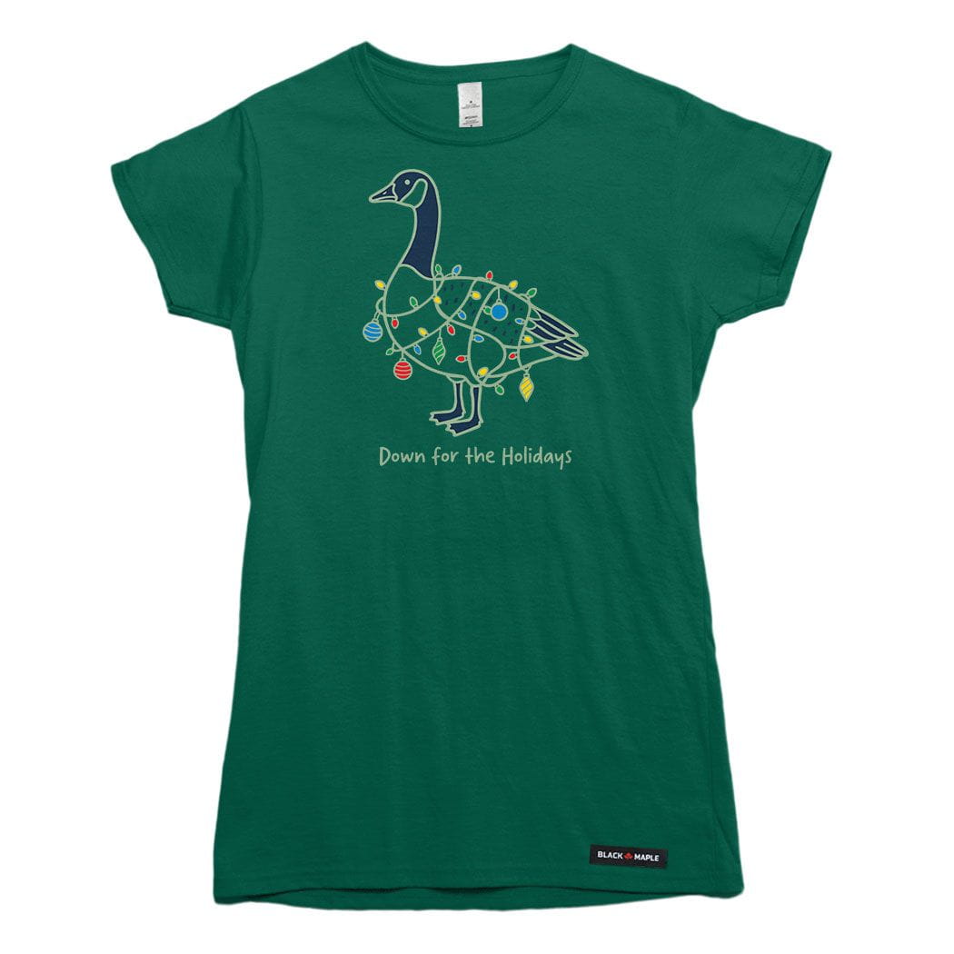Down for the Holidays Canada Goose Womens T-shirt