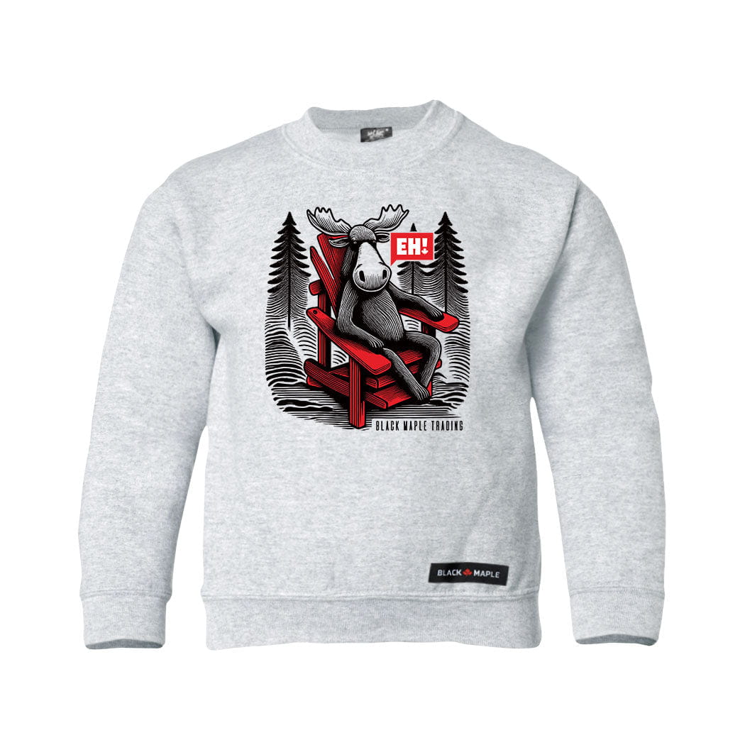 Eh! Moose and Muskoka Chair Logo Kids Sweatshirt or Hoodie