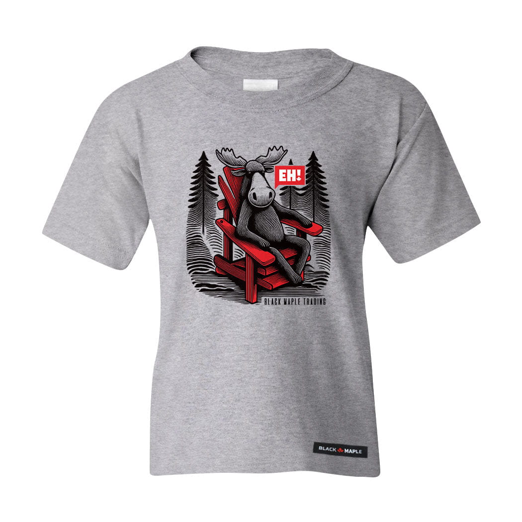 Eh! Moose and Muskoka Chair Logo Kids T-shirt