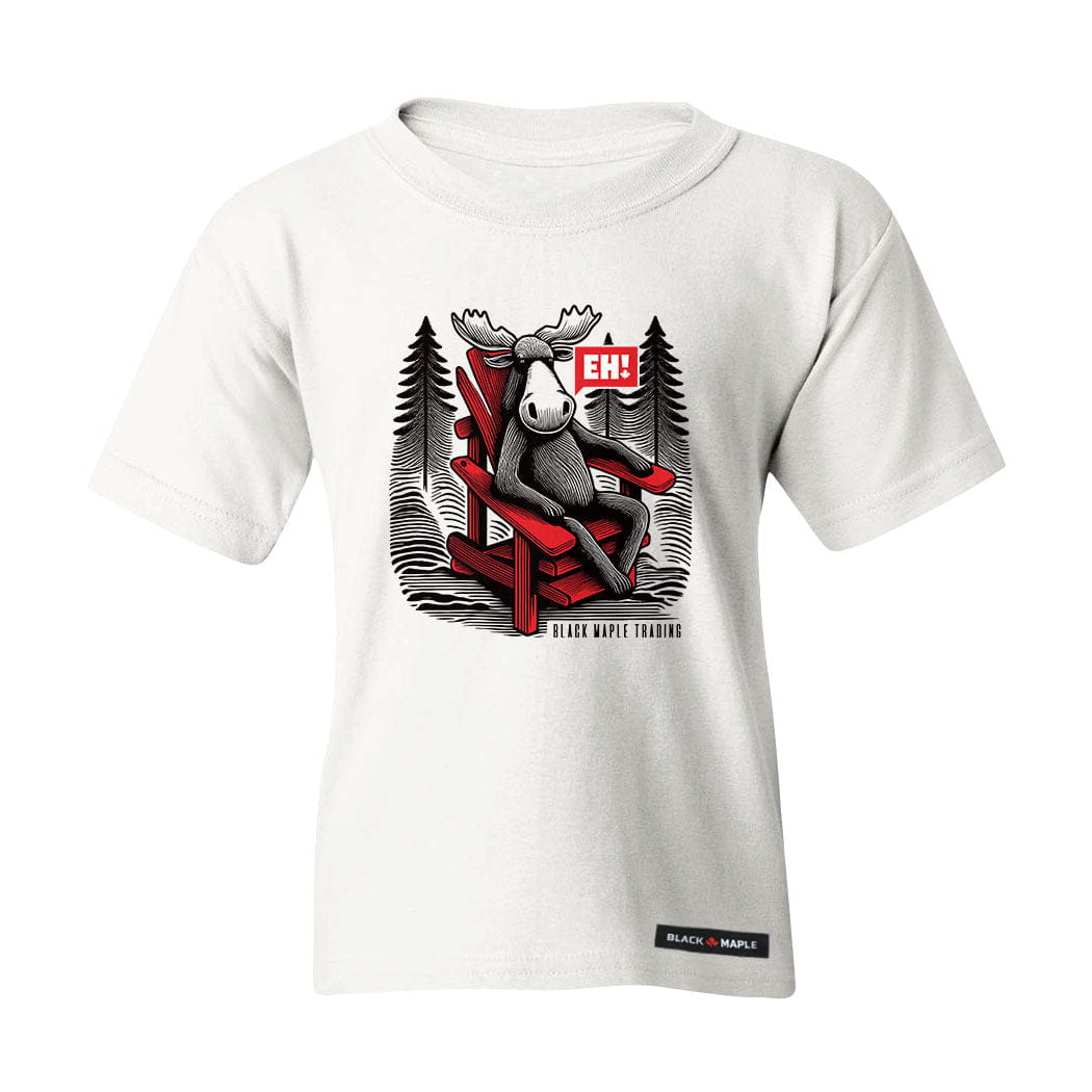 Eh! Moose and Muskoka Chair Logo Kids T-shirt