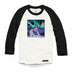 Eh! Snowmobile Northern Lights Raglan Baseball Shirt
