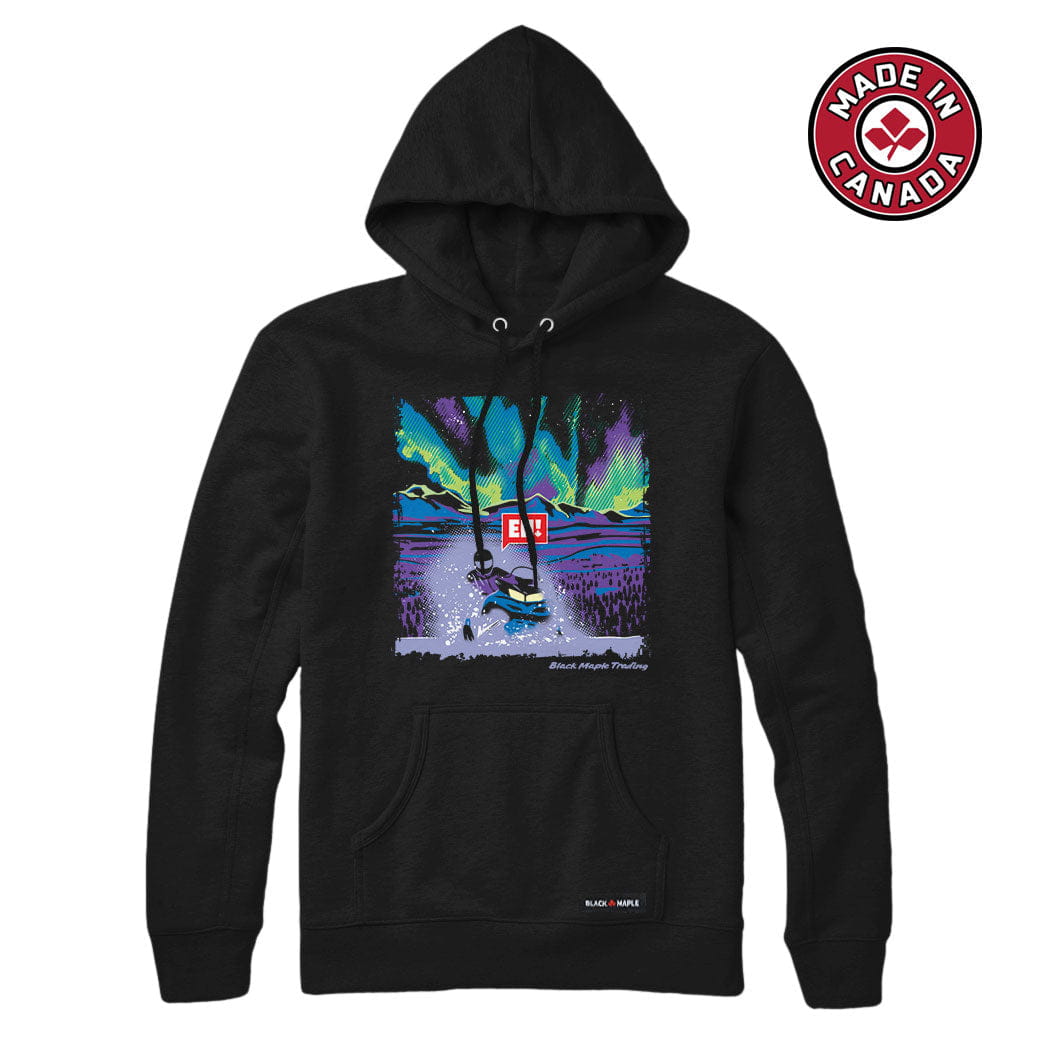 Eh! Snowmobile Northern Lights Sweatshirt or Hoodie – Black Maple